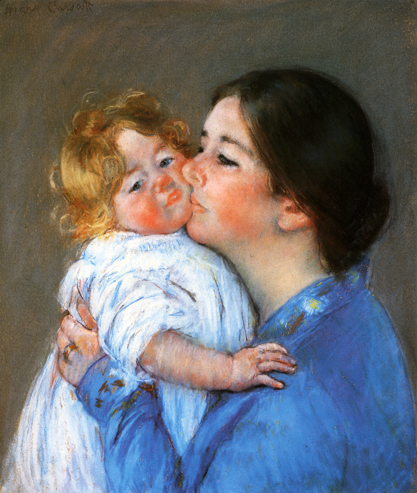 A Kiss For Baby Anne - Mary Cassatt Painting on Canvas